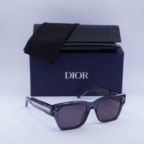 Dior CD DIAMOND S2 30G7 Square Sunglasses - Dark Green/Blue - Picture 5 of 10